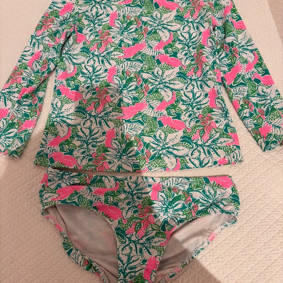 Lily Pulitzer Longsleeve Two Piece Kids Swimsuit